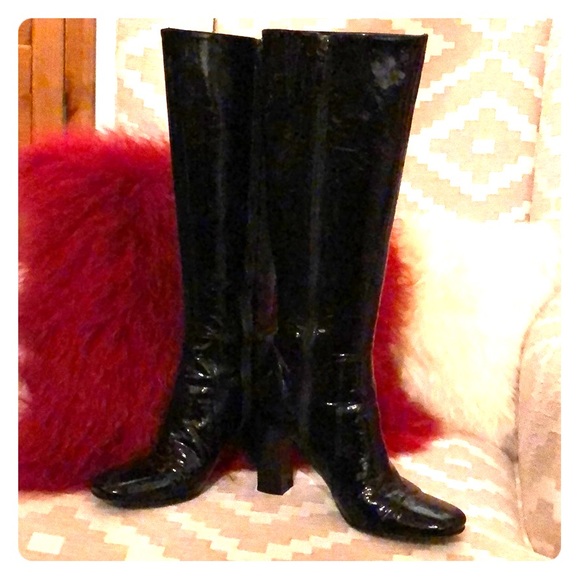 Via Spiga Shoes - Via Spiga Patent Leather Tall Boots